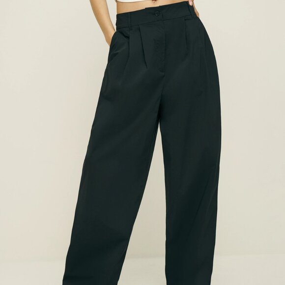 NWT Reformation Danielle Oversized Pant Black - Size 0 - Picture 6 of 7